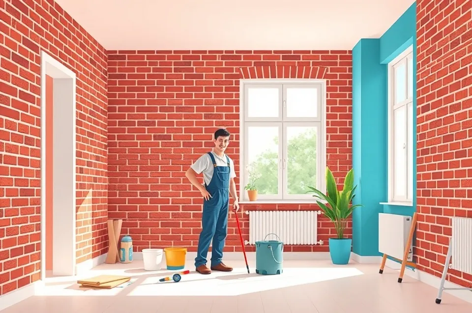 Intérieur rénové après travaux de peinture à Saint-Étienne-du-Rouvray