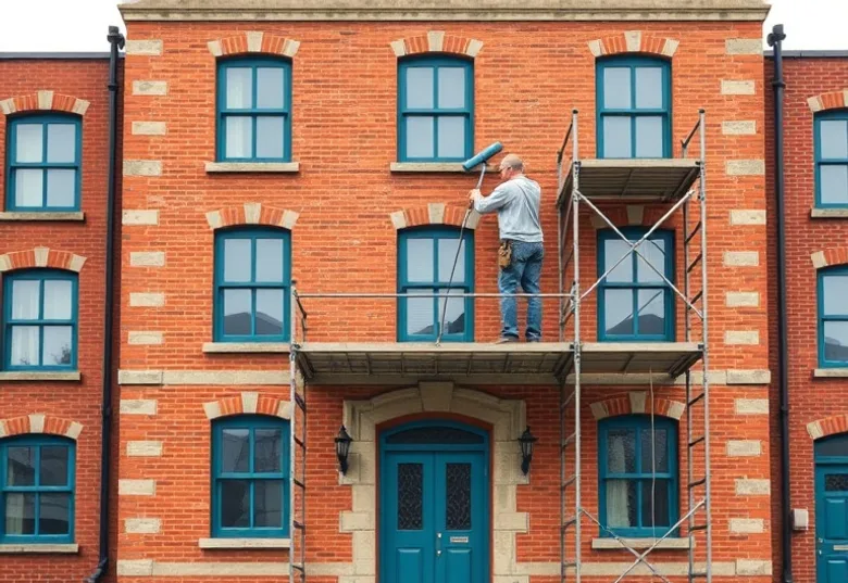 Ravalement de façade en pierre, nettoyage et application d'enduit